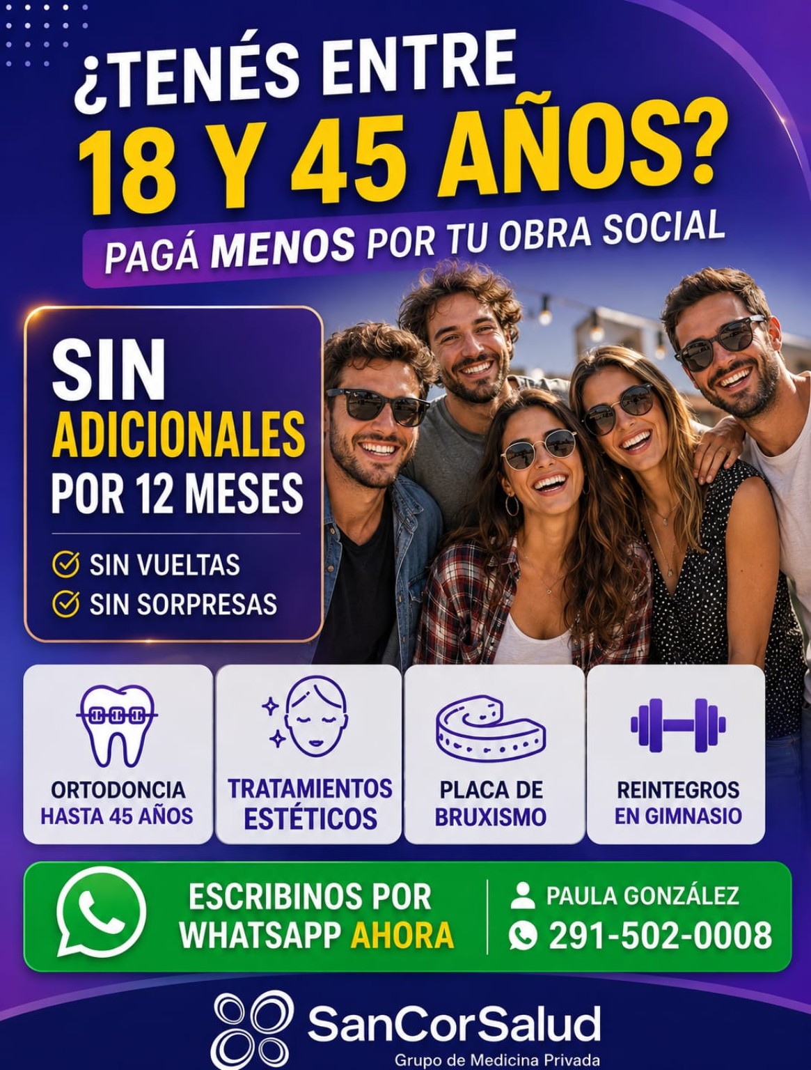Promoción de Sancor Salud para personas de 18 a 45 años